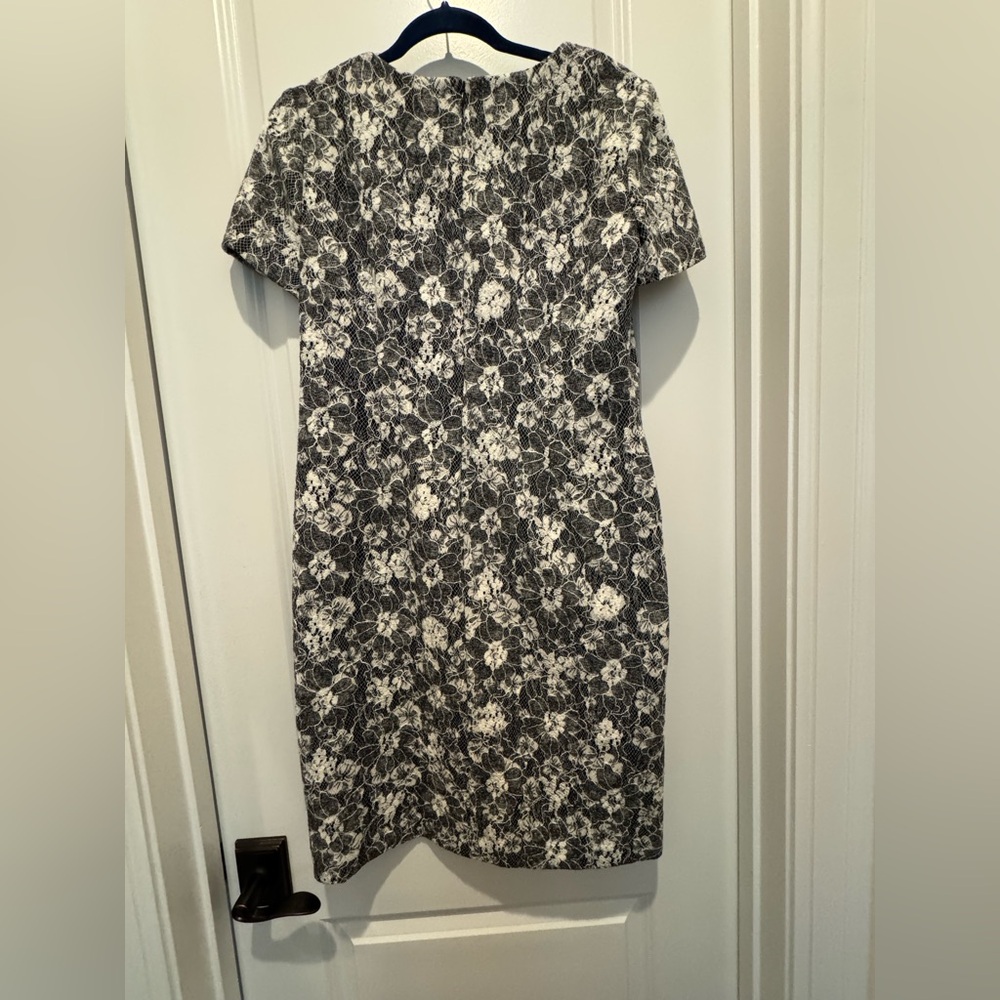 Ralph Lauren Black and Cream Floral Lace Dress